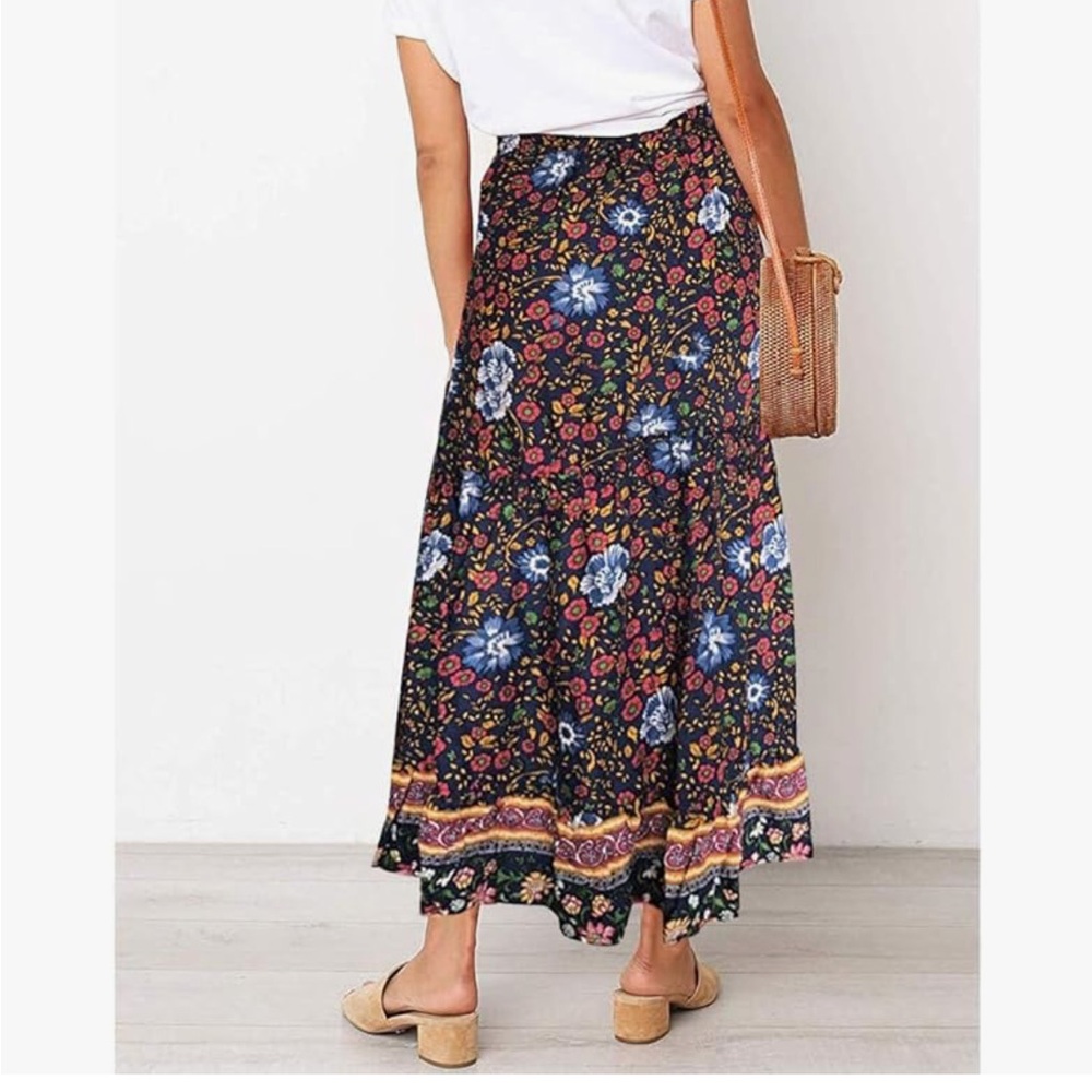 NWOT! Blue boho skirt - Picture 2 of 7